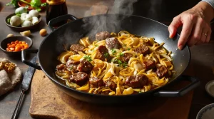 Bœuf caramélisé aux oignons fondants : la poêlée asiatique minute qui envoûte sans stress pour le Nouvel An chinois