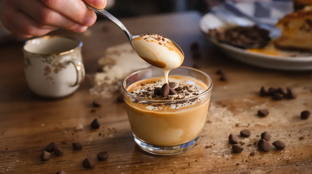 J’ai troqué flans et mousses du commerce pour cette crème dessert au café maison, onctueuse, sans œufs et ultra facile J’ai troqué flans et mousses du commerce pour cette crème dessert au café maison, onctueuse, sans œufs et ultra facile