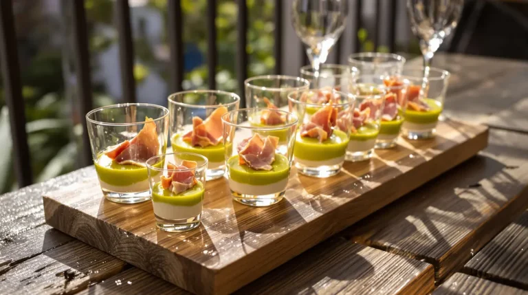 Ces verrines concombre et Vache qui rit rendent l’apéro banal irrésistiblement frais et crémeux