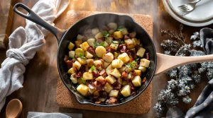 « Je la prépare en 10 minutes pour toute la famille » : ma poêlée de poireaux, pommes et lardons ultra simple