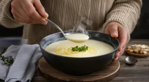 « Une de mes soupes préférées » : mon velouté blanc fondant, plein de goût et vraiment bon pour la santé